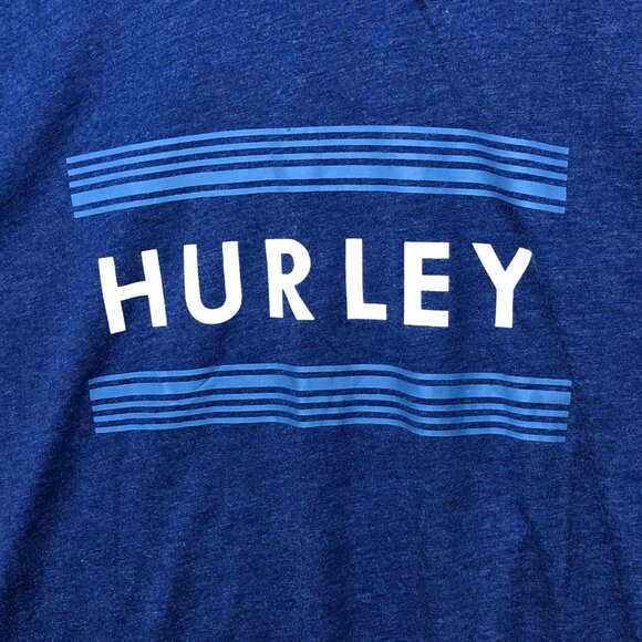 Hurley T-Shirt Mens XXL Blue Heathered Graphic Short Sleeve Logo Tee Casual - Picture 6 of 6